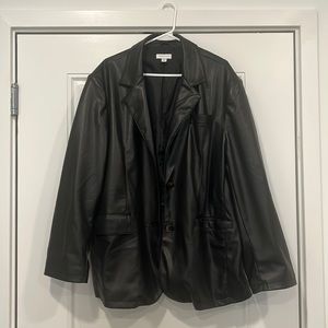 Topshop leather blazer jacket